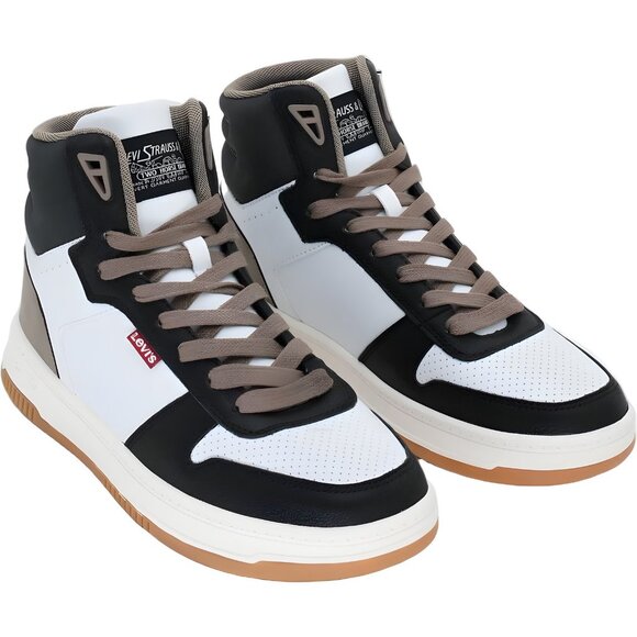 Levi's Drive High Top Sneaker White Black Casual Streetwear Men's US 8M - Picture 4 of 6